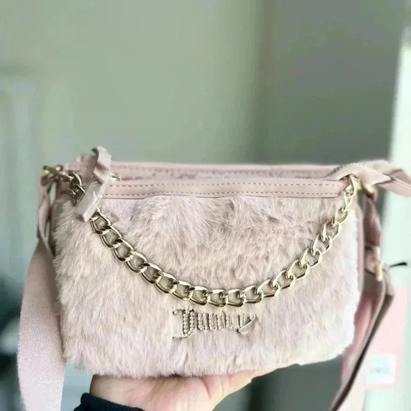 Juicy Couture Double Trouble Crossbody Dusty Blush - Picture 6 of 7